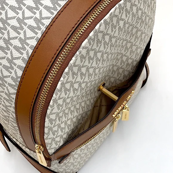 MICHAEL KORS KENLY MEDIUM BACKPACK VANILLA SIGNATURE COLOR - Picture 7 of 16